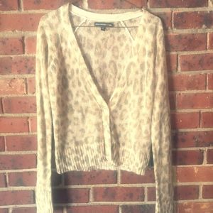 BR Cropped Leopard Cardigan- Mad Med style!